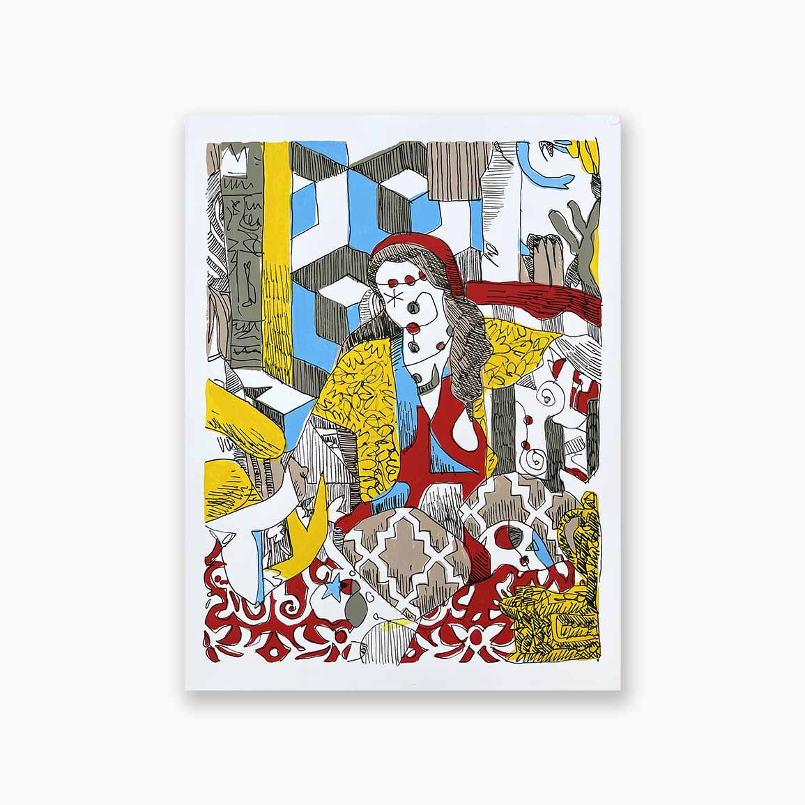 oeuvre de speedy graphito sur papier arabesque, info et prix