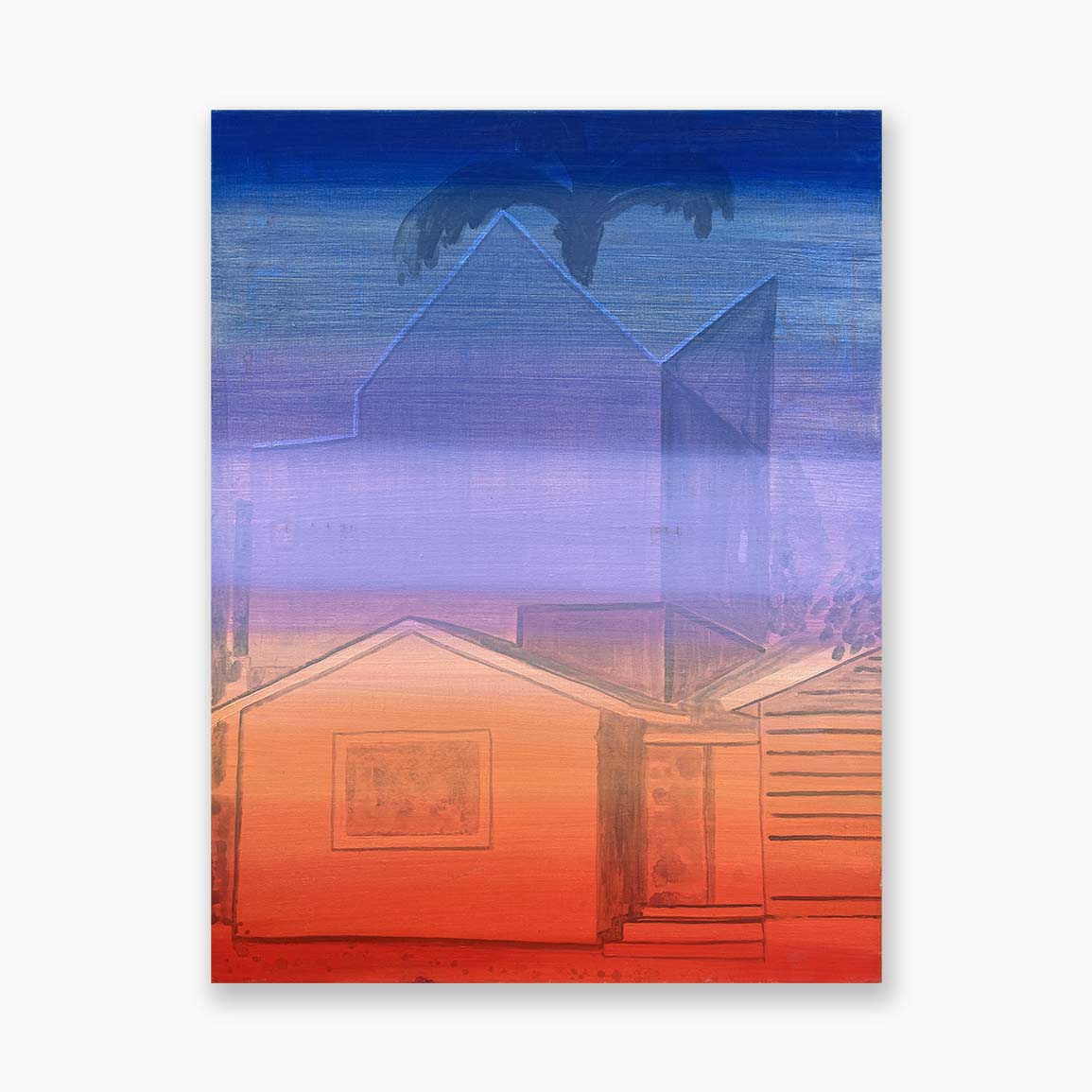 peinture de l'artiste vanessa fanuele représentant une construction architecturale