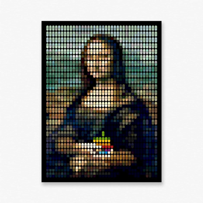 Mona Lisa oeuvre Joconde de Speedy Graphito - Pixel Art - Street art et art contemporain