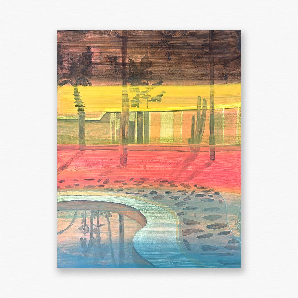 Peinture de Vanessa Fanuele, oeuvre de la série ultra. Architecture