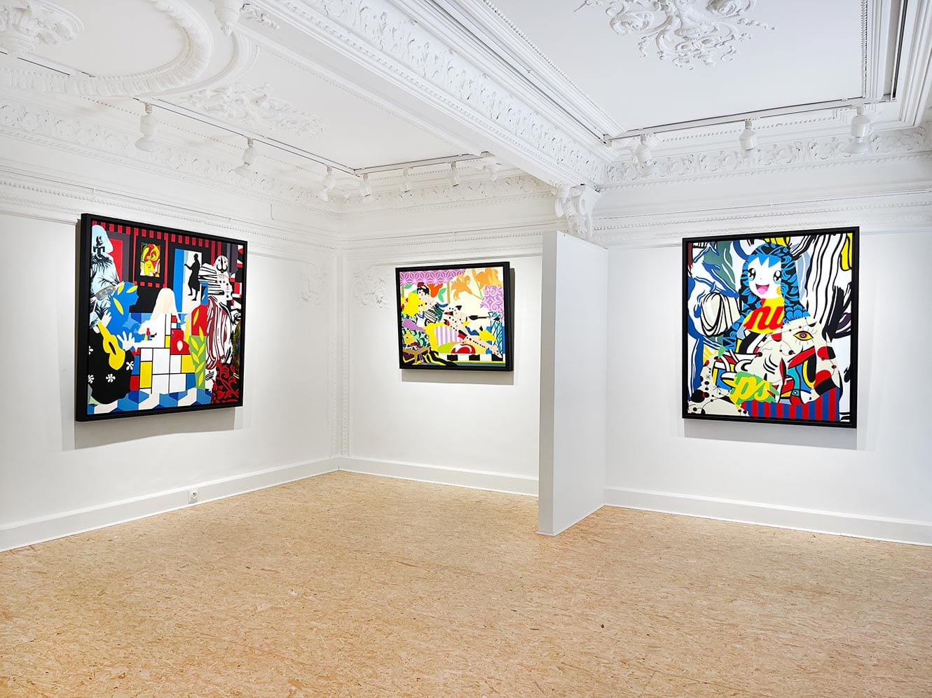 Oeuvres de Speedy Graphito pour son exposition en galerie à Biarritz