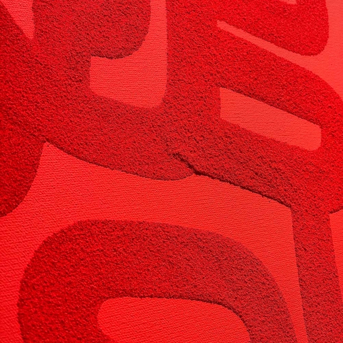 Silice par Mehdi Cibille Le Module de Zeer - Détail de texture d'oeuvre - Street art Paris Biarritz Bordeaux
