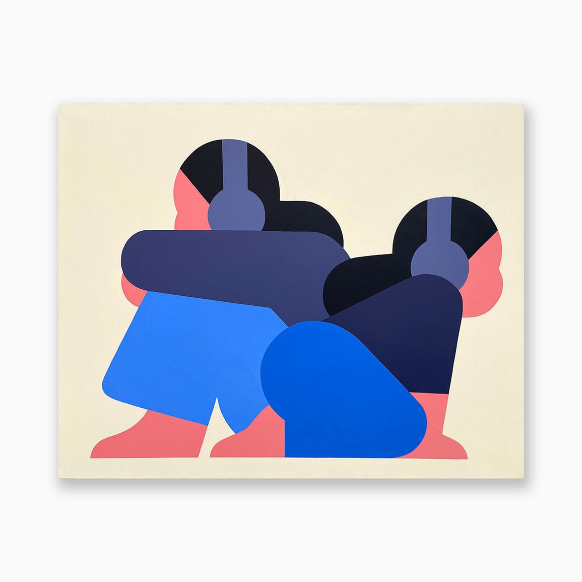 Peinture de l'artiste Jerome Masi. Flat design painting