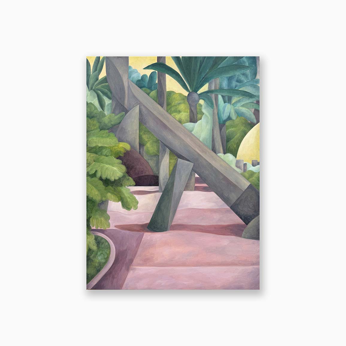 Parc arboré. Peinture de Olivier Kenneybrew. Art contemporain, peinture.