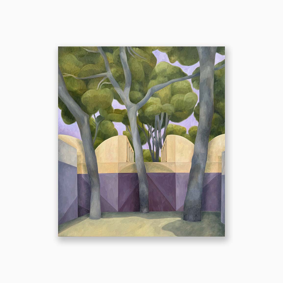 Tableau de l'artiste Olivier Kenneybrew représentant la Fondation Maeght, art contemporian