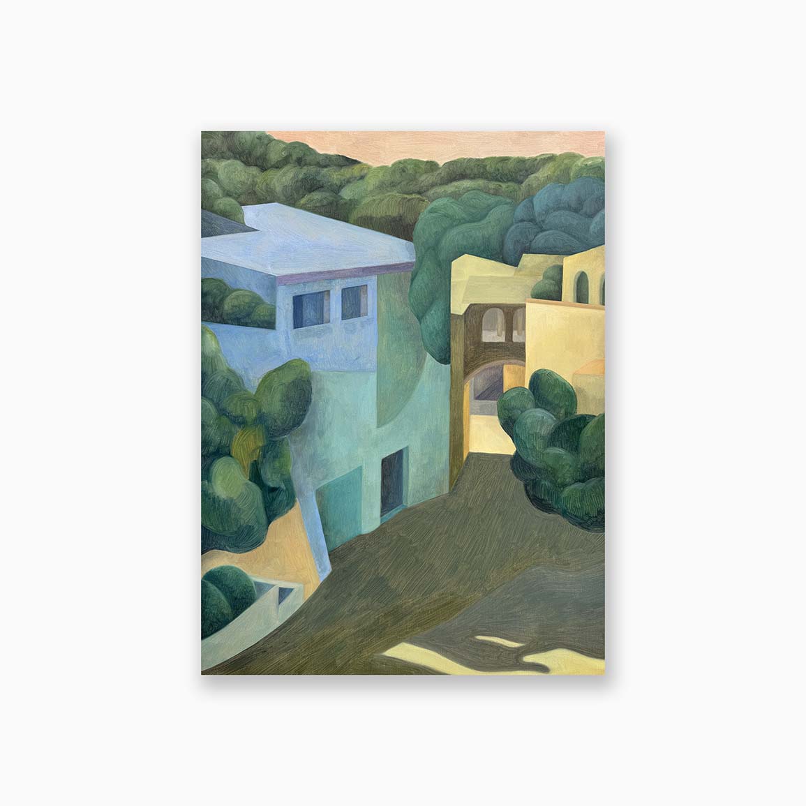 Paysage de méditerranée , avec lumière et végétation de bord de mer. Olivier Kenneybrew