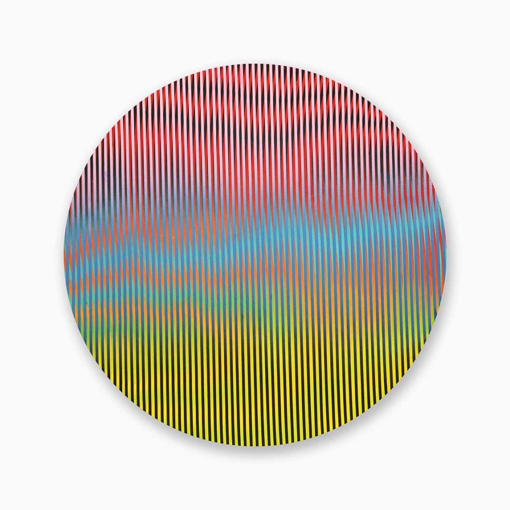 Peinture contemporaine. Tableau d'art optique coloré