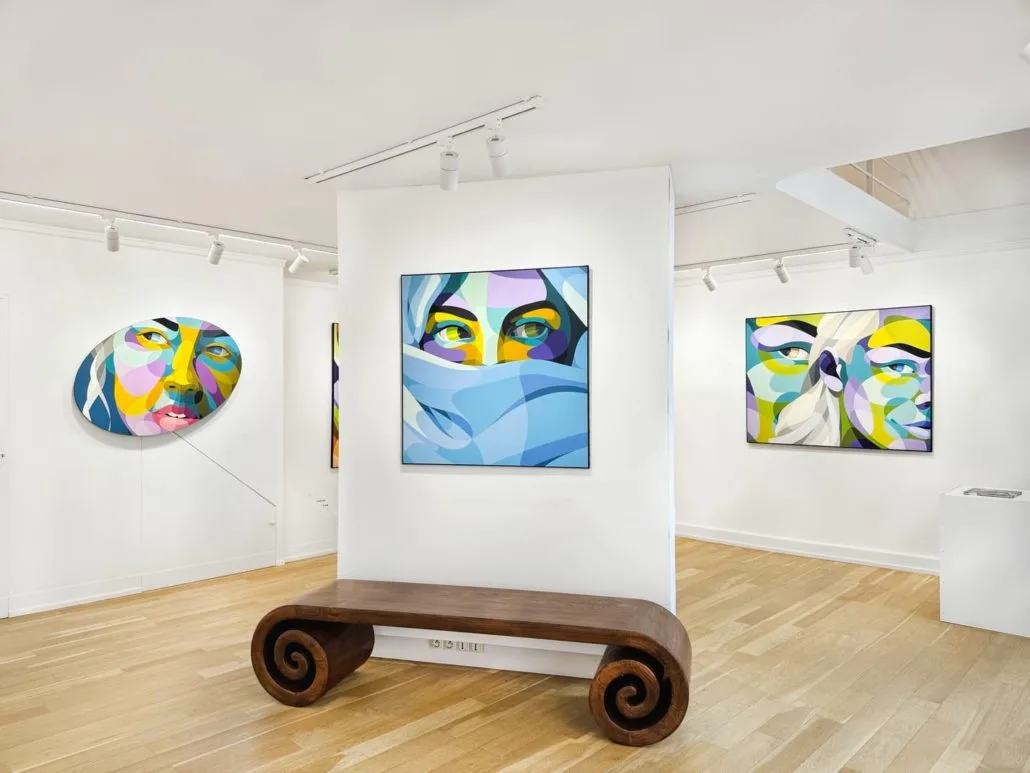 Vue de l'exposition Minuit Pile de l'artiste Alber