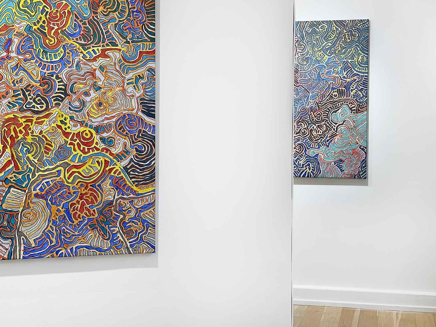 Tableaux contemporain à Biarritz - Vue des oeuvres dans la galerie Bouscayrol