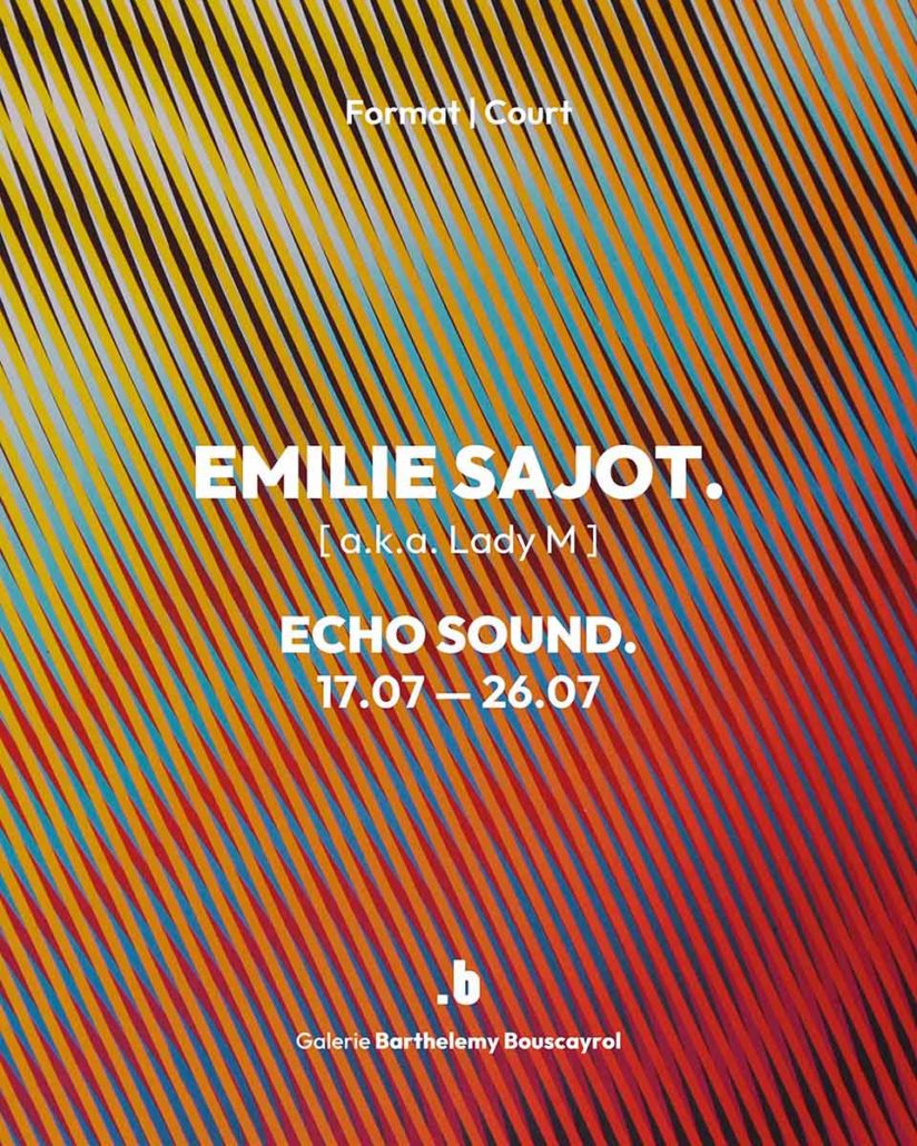 Exposition de l'artiste Emilie Sajot à la galerie. Art optique et peinture contemporaine